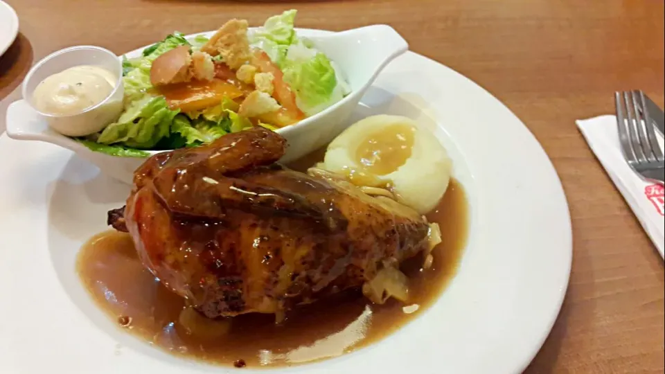 #chicken #Roast with #caesar #salad Perfecto!|choco reynaさん