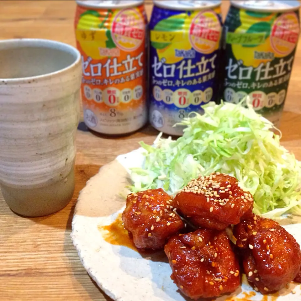 ヤンニョムチキン×０仕立て|あいこ ⁎ˇ◡ˇ⁎さん