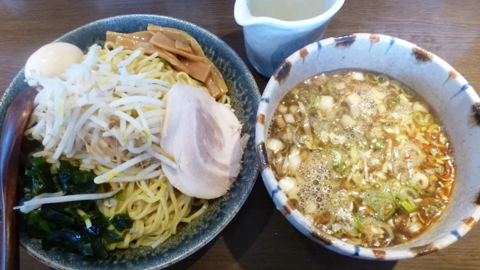 Snapdishの料理写真:和つけ麺中盛り(チャーシュー・メンマ・もやし・ワカメ・味たまご)◎ @群馬|THE SUNSEAさん