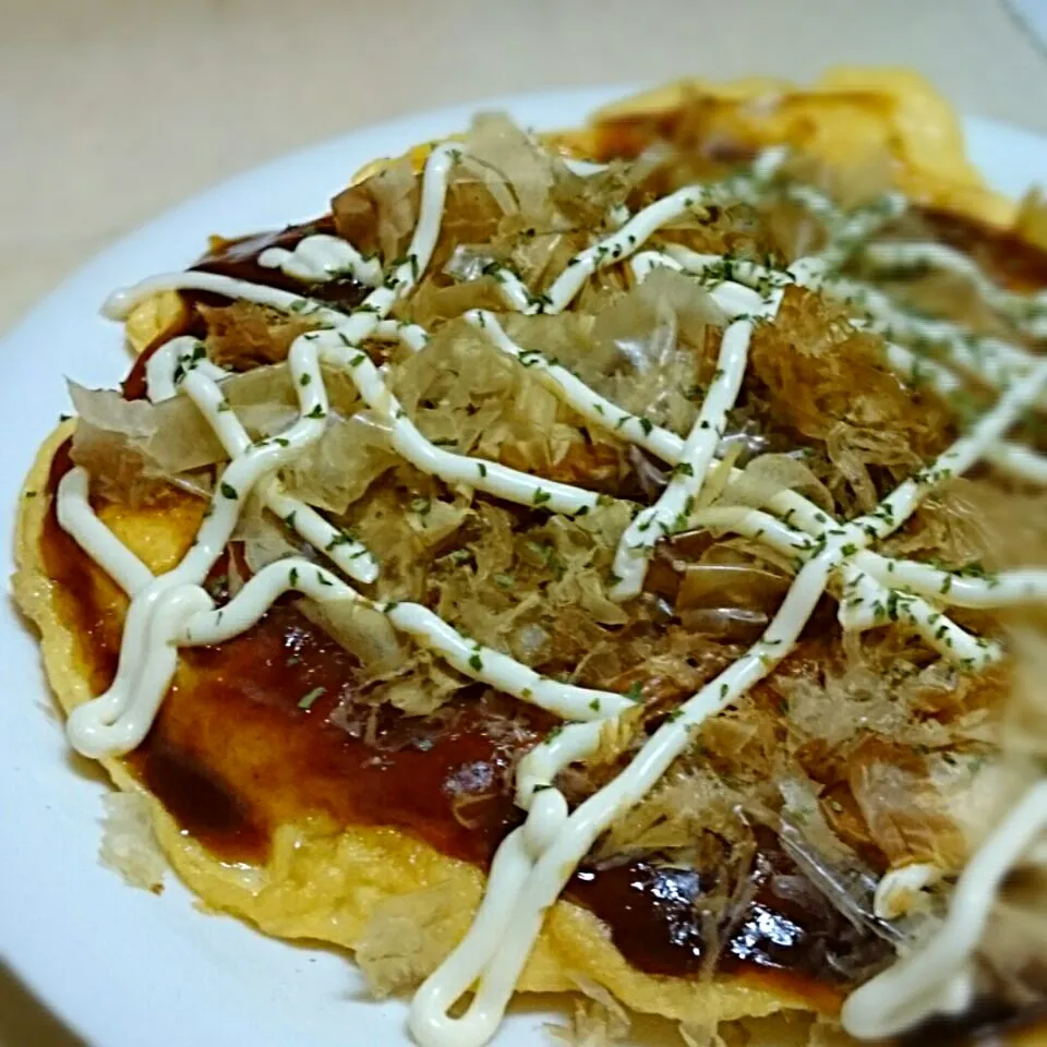 キャベツと玉子でお好み焼き風！|ちぇさん