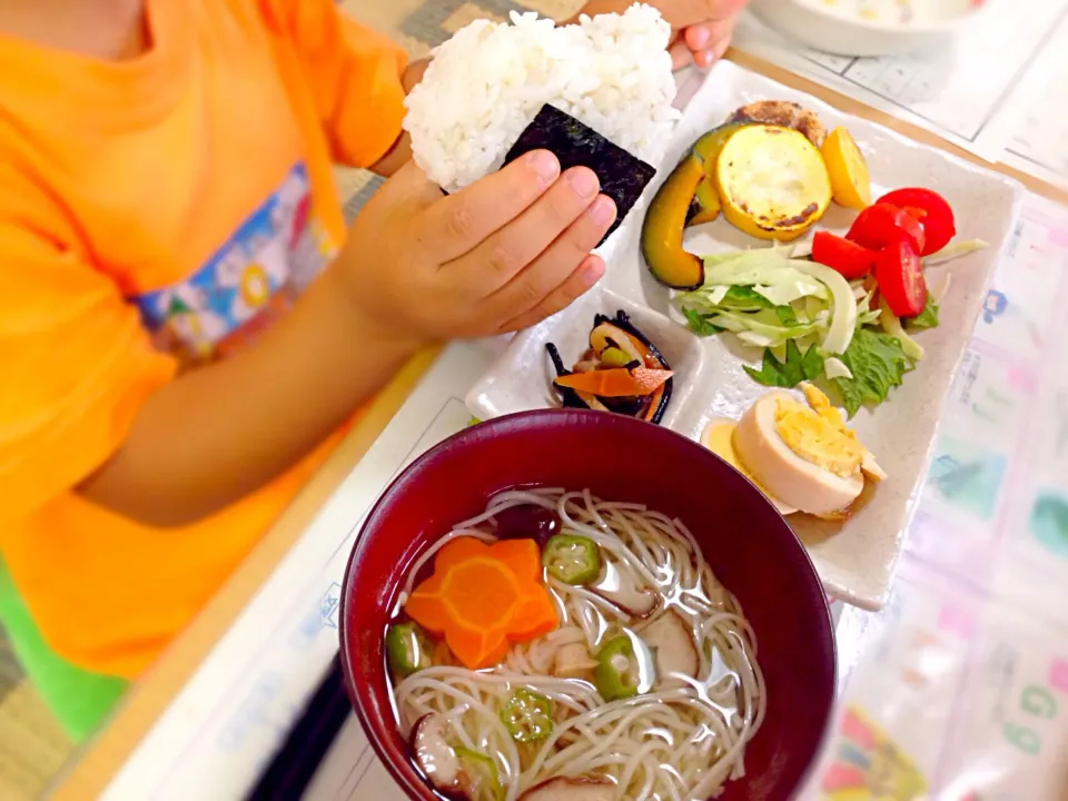 Snapdishの料理写真:晩ご飯⭐️七夕そうめん🎋|かわちさん