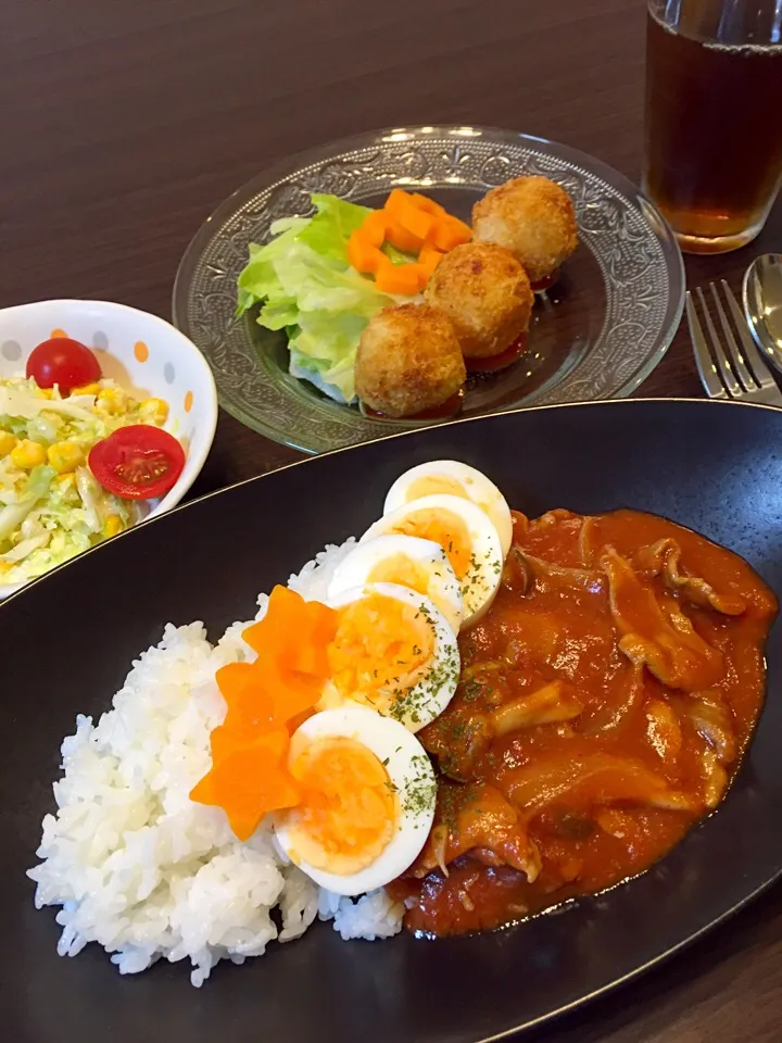 ハヤシライスの晩ご飯|mikaさん