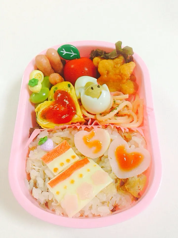 幼稚園の娘のお誕生日弁当♡|さきさん