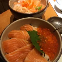 Snapdishの料理写真:Japanese salmon Ikura-don|Yuupaxさん