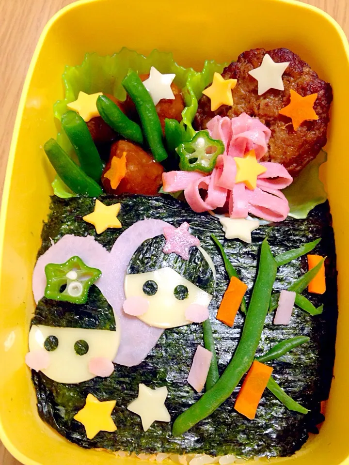 Snapdishの料理写真:1日遅れの七夕弁当(^^;;|エミさん