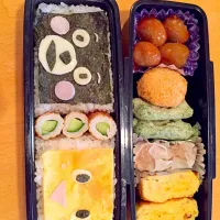 Snapdishの料理写真:くまもん✳︎ふなっしー弁|みなみさん