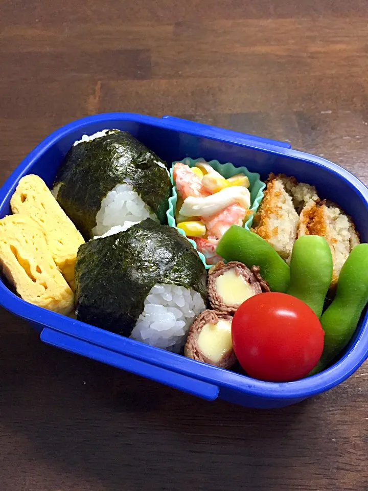 チーズの肉巻きとコロッケのお弁当|kiicoさん