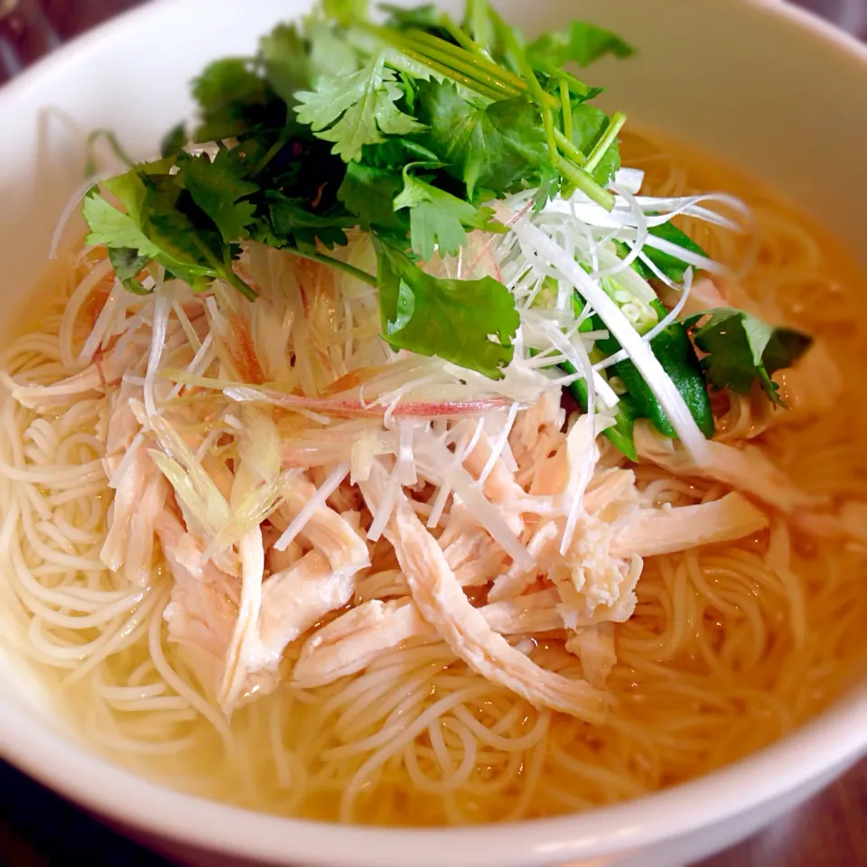 Snapdishの料理写真:パクチーどっさりタイ風にゅう麺|飛鳥さん