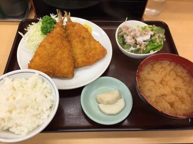 鯵フライ定食|さとう かおりさん