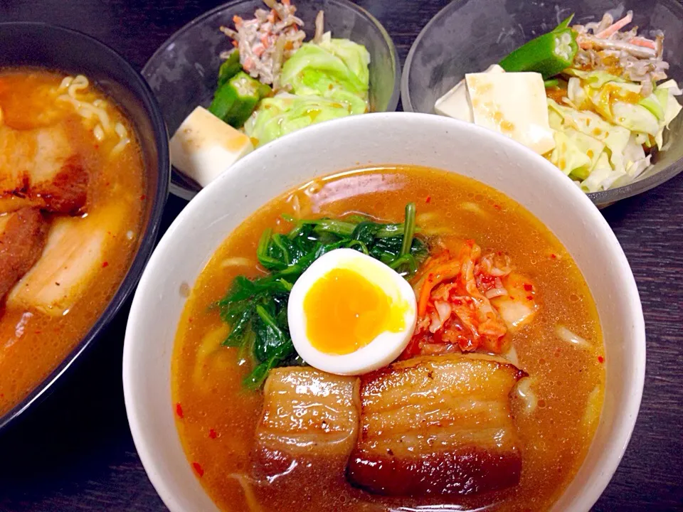 Snapdishの料理写真:冷やし辛味噌ラーメン|ゆりえさん