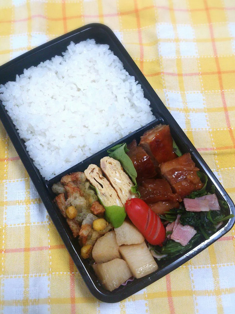 Snapdishの料理写真:2015.7.9 男子高校生弁当|yukiさん