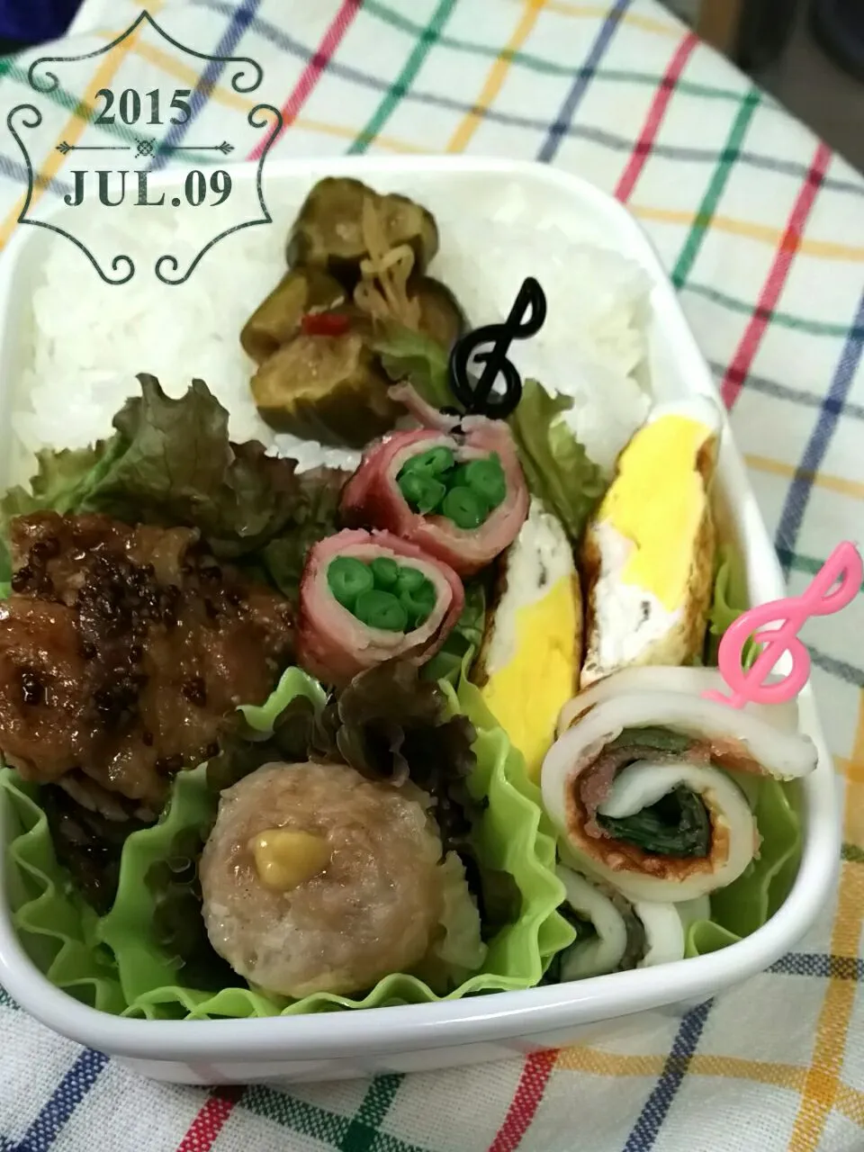 Snapdishの料理写真:今日のパパ弁当はクルクル弁当🎵|key♪さん