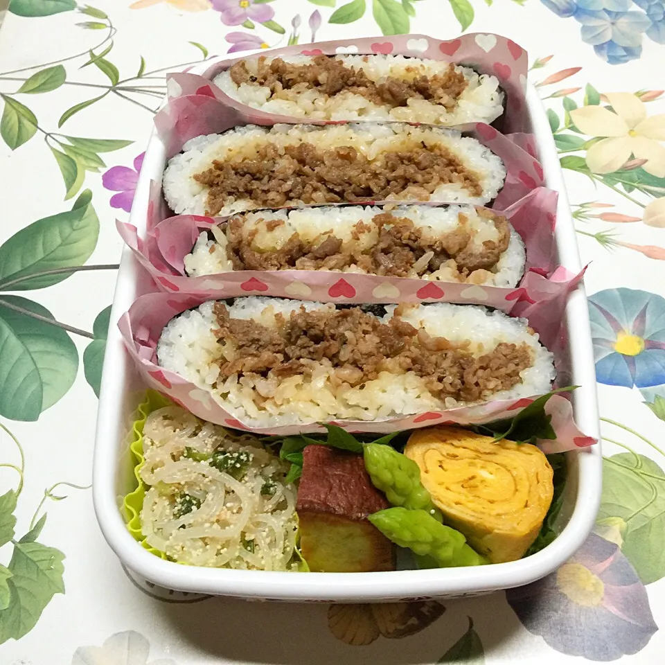 Snapdishの料理写真:焼き肉おにぎらず弁当 ^ ^|kokoさん