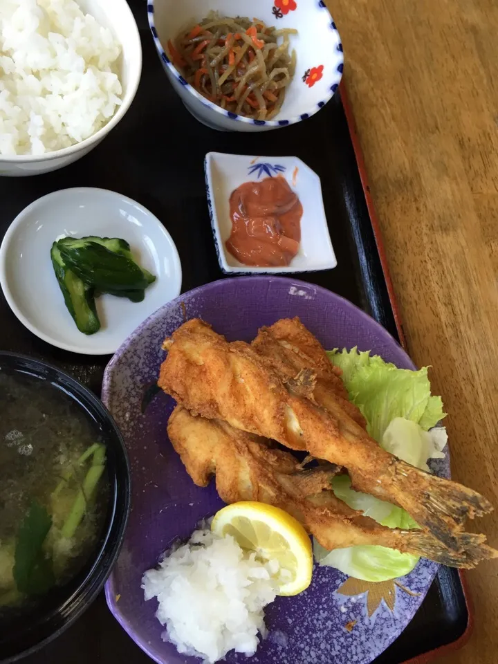 フグ唐揚定食|そらまめさん