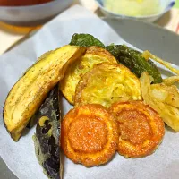 Snapdishの料理写真:米粉で夏野菜てんぷら|ユカさん