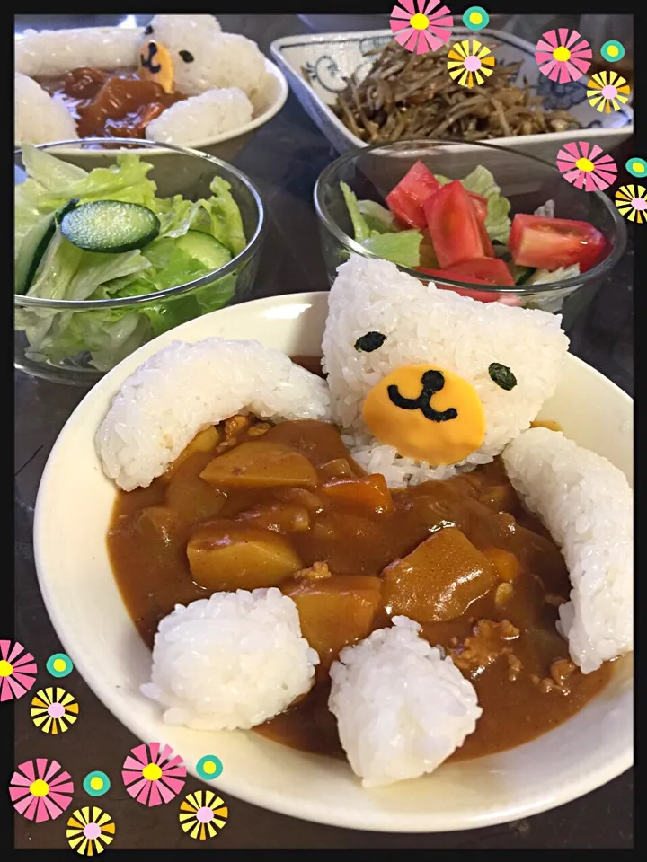 クマカレー❤️…もー１回チャレンジしよ〜(´=ω=｀)|ミーさん