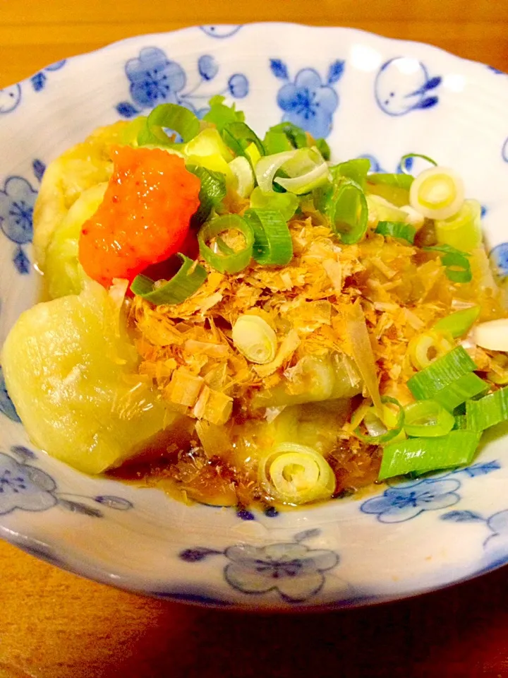 Snapdishの料理写真:焼きなす🍆麺つゆと紅葉下ろし✨|まいりさん