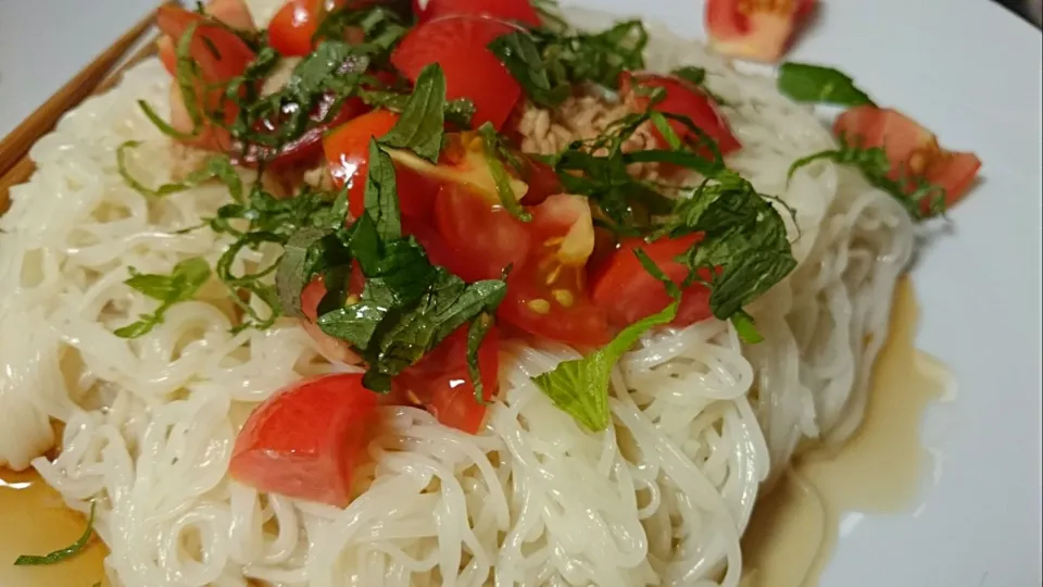 トマトツナそうめん|あんこさん