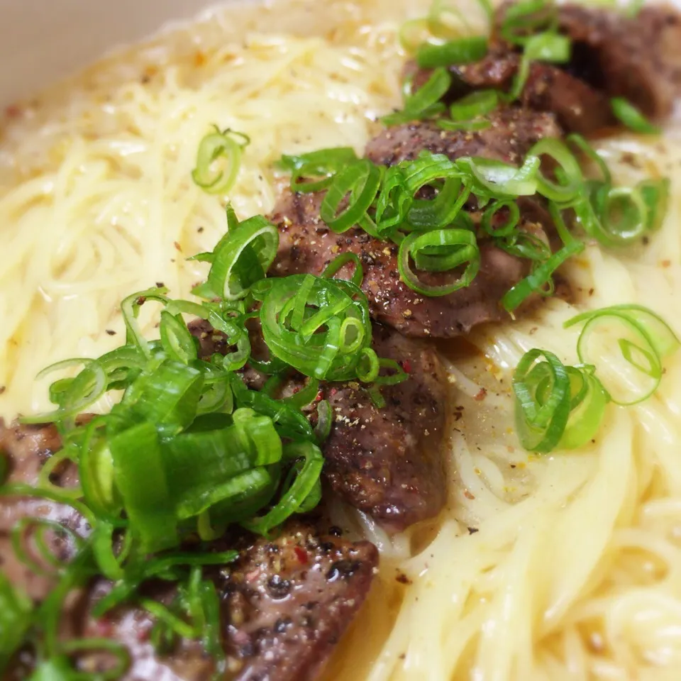 ハツ王子カッペリーニラーメン(*´∀`*)（笑）|杏珠（あんじゅ）さん