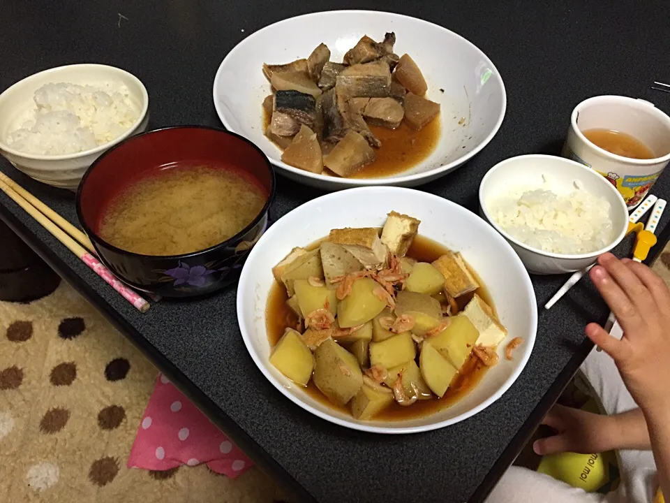 ブリ大根(余り)•じゃがいも桜えび厚揚げ煮|うるしちかさん