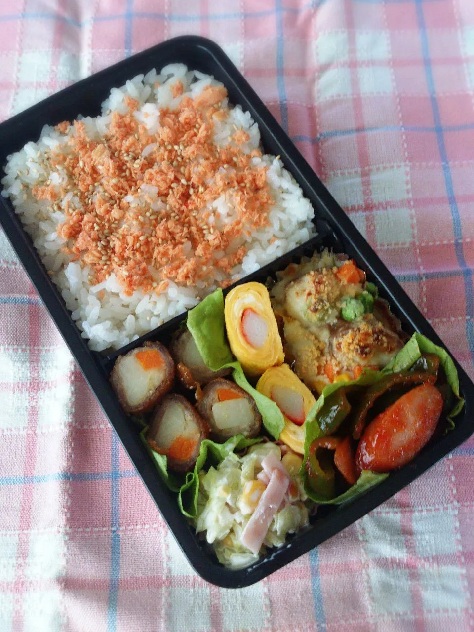 Snapdishの料理写真:2015.7.10 男子高校生弁当|yukiさん