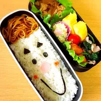 Snapdishの料理写真:久々のお弁当☆顔弁|ゆみえさん