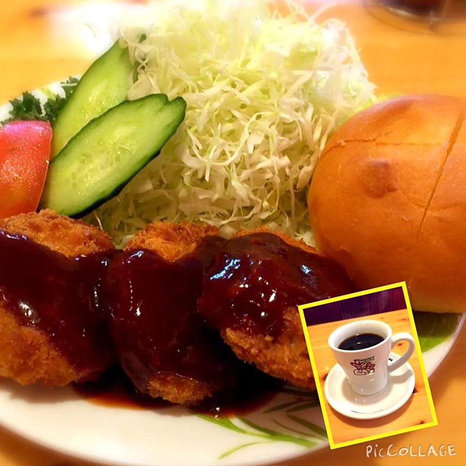 コメダ珈琲でランチ😋ヒレカツミニプレートとブレンドコーヒー！|しんやさん