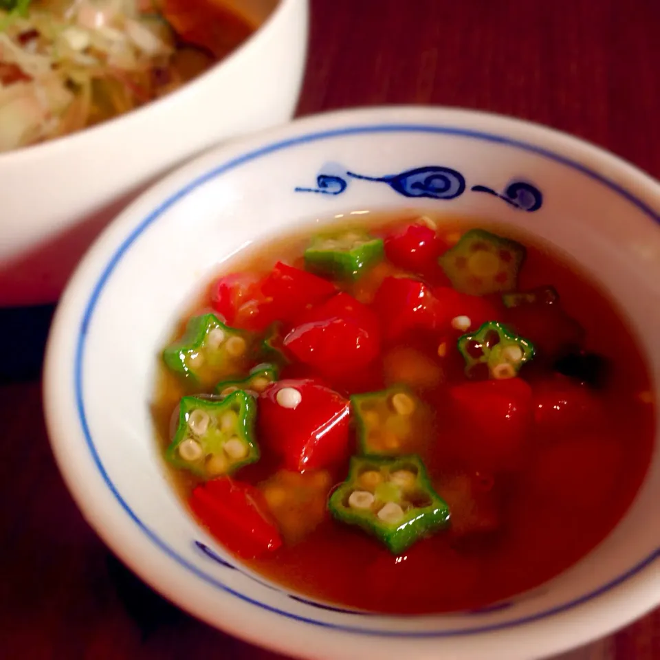 Snapdishの料理写真:冷製茶碗蒸しー夏野菜あんかけー|飛鳥さん