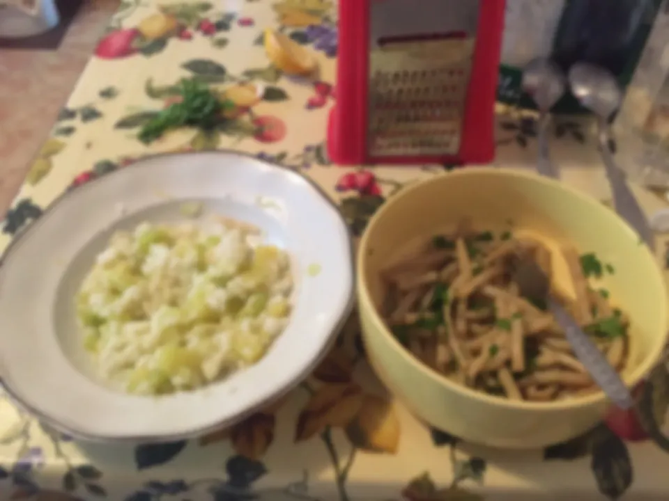 Rice zuchini + yellow beans with parselic and garlic|Georgeさん