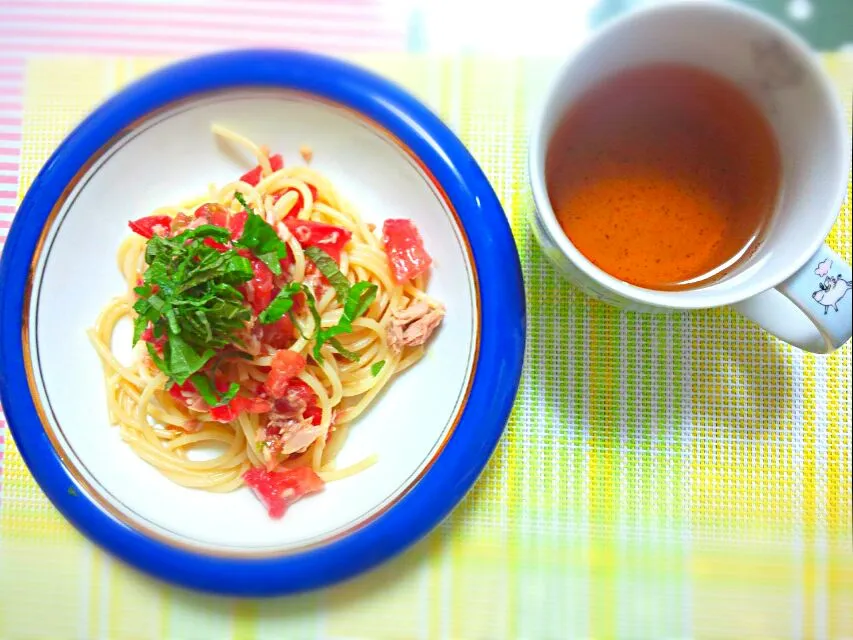 今日の晩ごはん*フレッシュトマトのパスタ！|めいさん