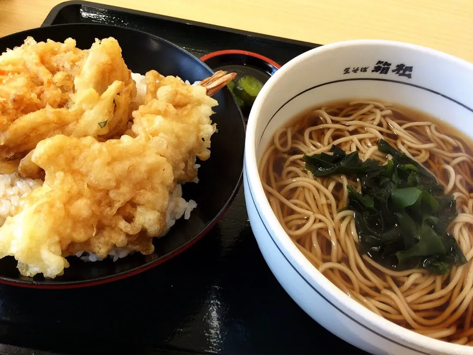 Snapdishの料理写真:小海老かき揚げ丼セット 2015.7.10|キラ姫さん