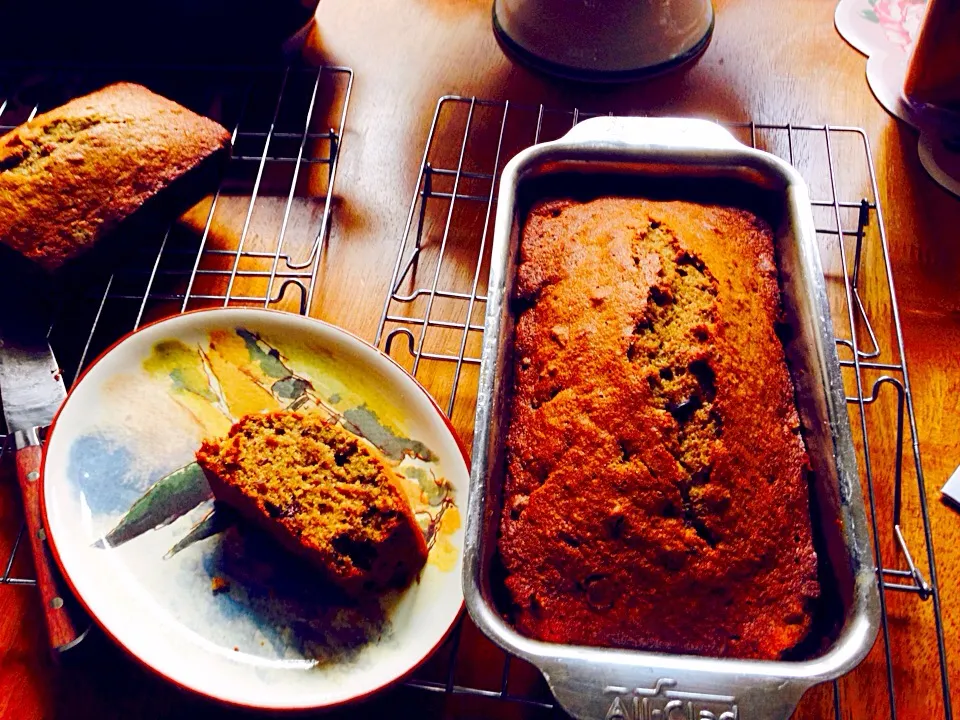 Malted milk coffee almond flour banana bread with chocolate chips & pecans #antoniastasteofheaven|Antonia Ellisさん