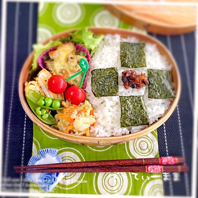 のり弁と鶏肉と野菜のチーズ焼き弁当〜♡battymamaの節約しても美味しいお弁当♡|ばってぃーまま＠♪さん