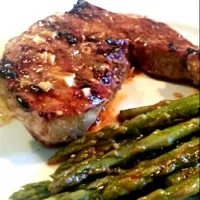 Korean Pork Chops with Asparagus #Pork #vegetables #Asian cuisine|Holly Smithさん