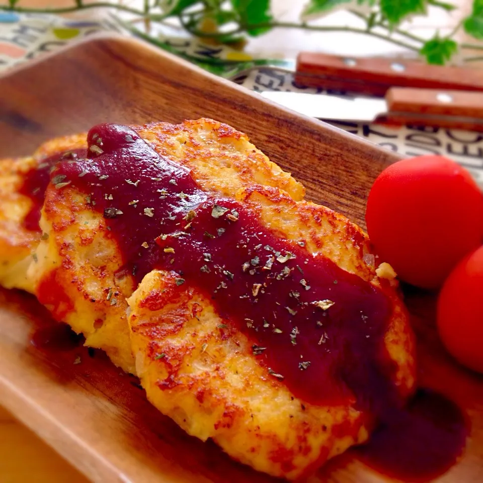 お肉不要‼︎ふわっふわお豆腐ハンバーグ❤️|ららさん