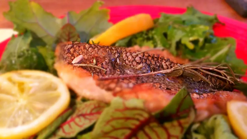 Sea bass meunière with lemon vinaigrette|Akiko Nishimaeさん