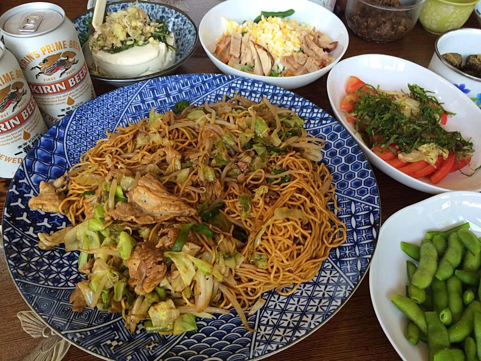 2015.7.11 ダンナ実家で焼きそばランチ🍻🍻🍻|ゆみずさん