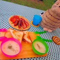 Snapdishの料理写真:きゃんぷご飯|ぺちーのさん