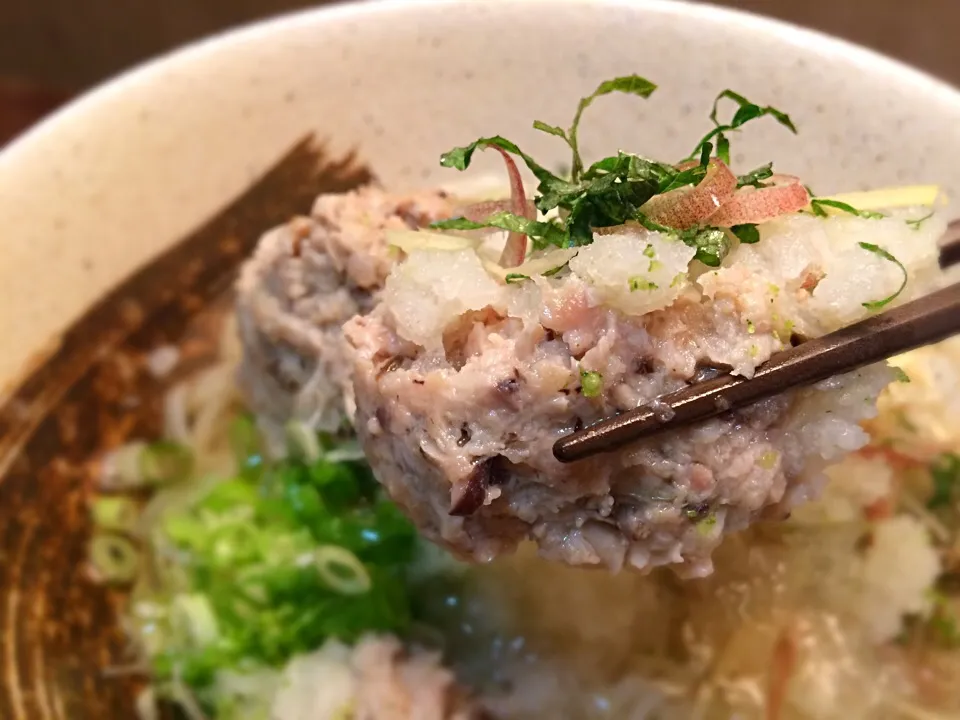 干し椎茸たっぷり 鶏つくねの薬味おろしそうめん5|半田手延べそうめんの店 阿波や壱兆さん