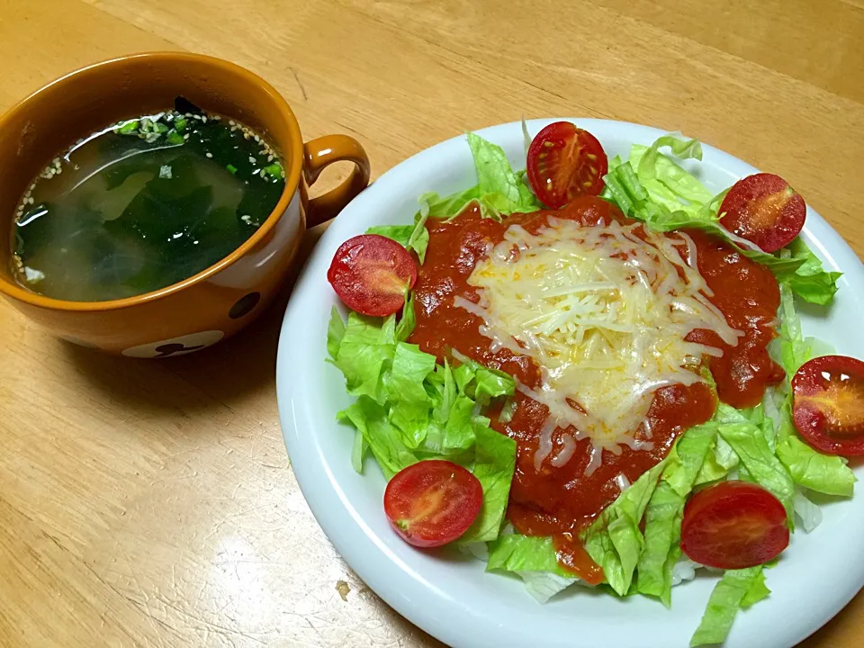 Snapdishの料理写真:タコライスと春雨スープ|Yasuko Kagiさん