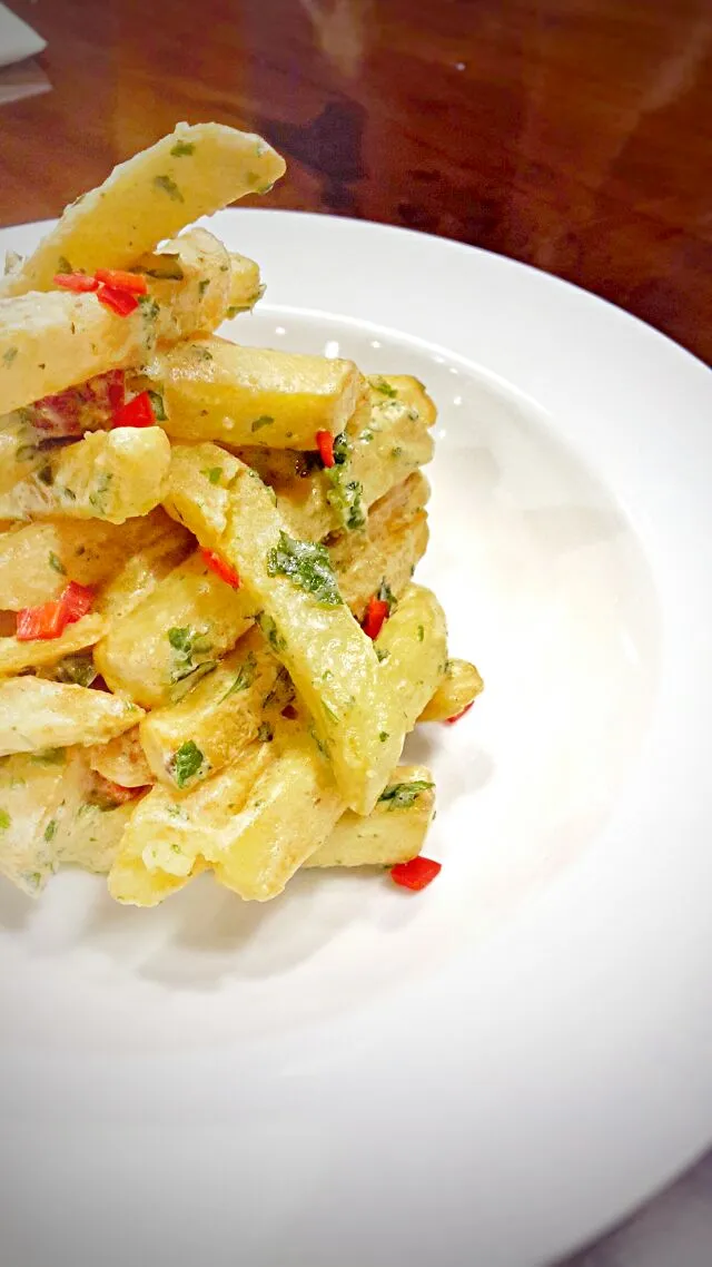 salted egg potato #Side dish #delicious #salted #Western #yummy #Healthy|tomy fajar ramdhaniさん