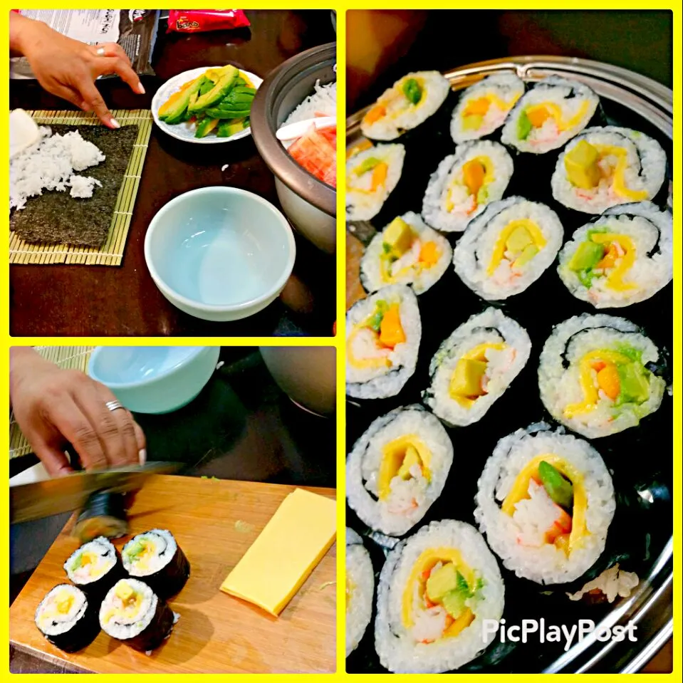 Snapdishの料理写真:making our own version of NORI "sushi"|pearls lutuanさん