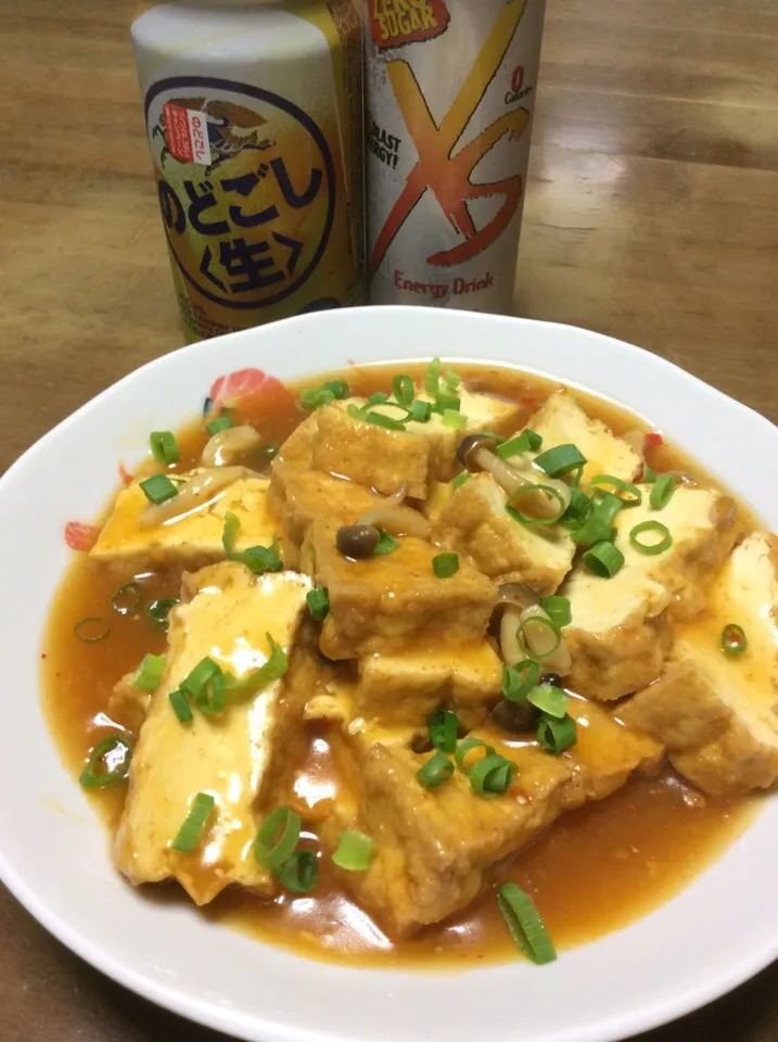 Snapdishの料理写真:中華風★ピリ辛「厚揚げ丼」♫^_^|Norio Fukudaさん