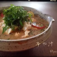 山本真希さんの料理 「麹さんの冷や汁はじめました。」