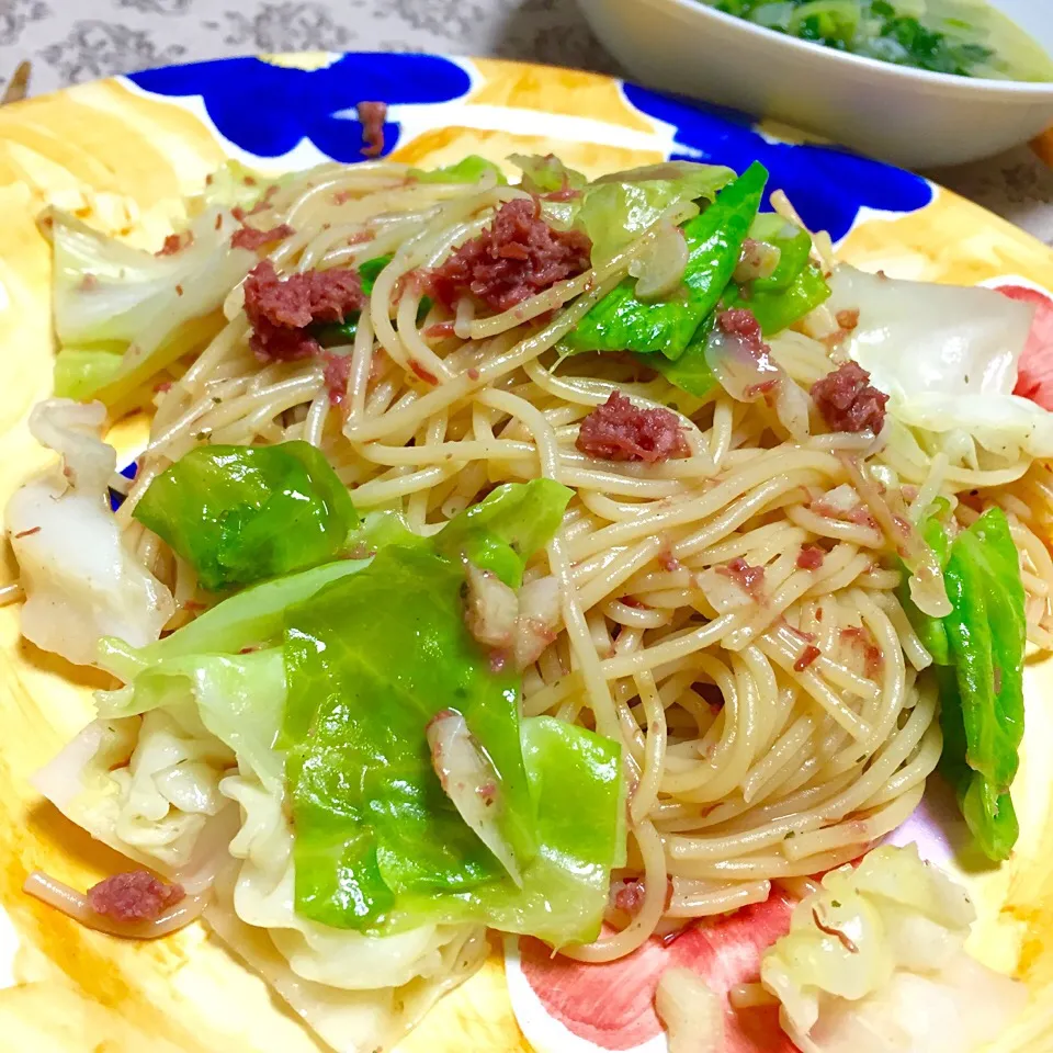 キャベツとコンビーフのスパゲティー【祝2200投稿！】|カウンター嬢さん