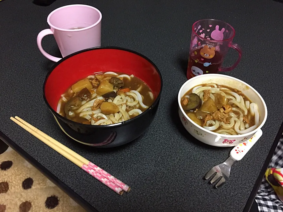 カレーからのカレーうどん|うるしちかさん