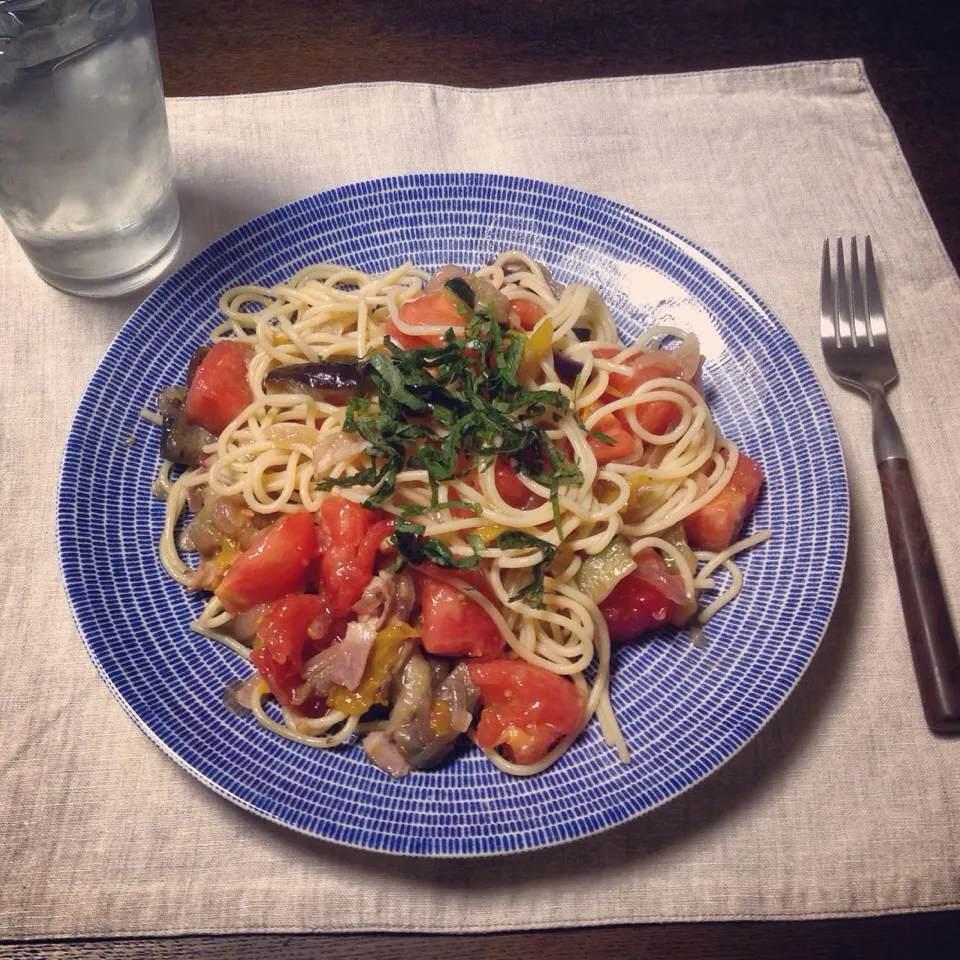 トマトの冷たいパスタ♡|ゆきさん