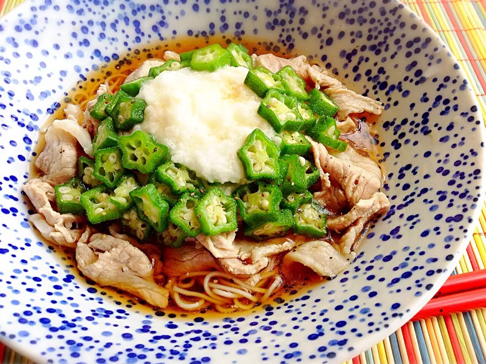 豚しゃぶのぶっかけとろろ素麺|ゆりさん