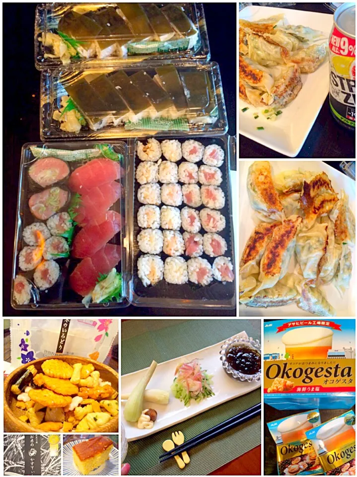 Snapdishの料理写真:Today’s Dinner🍴Sushi🍣お寿司&餃子by mom|🌈Ami🍻さん