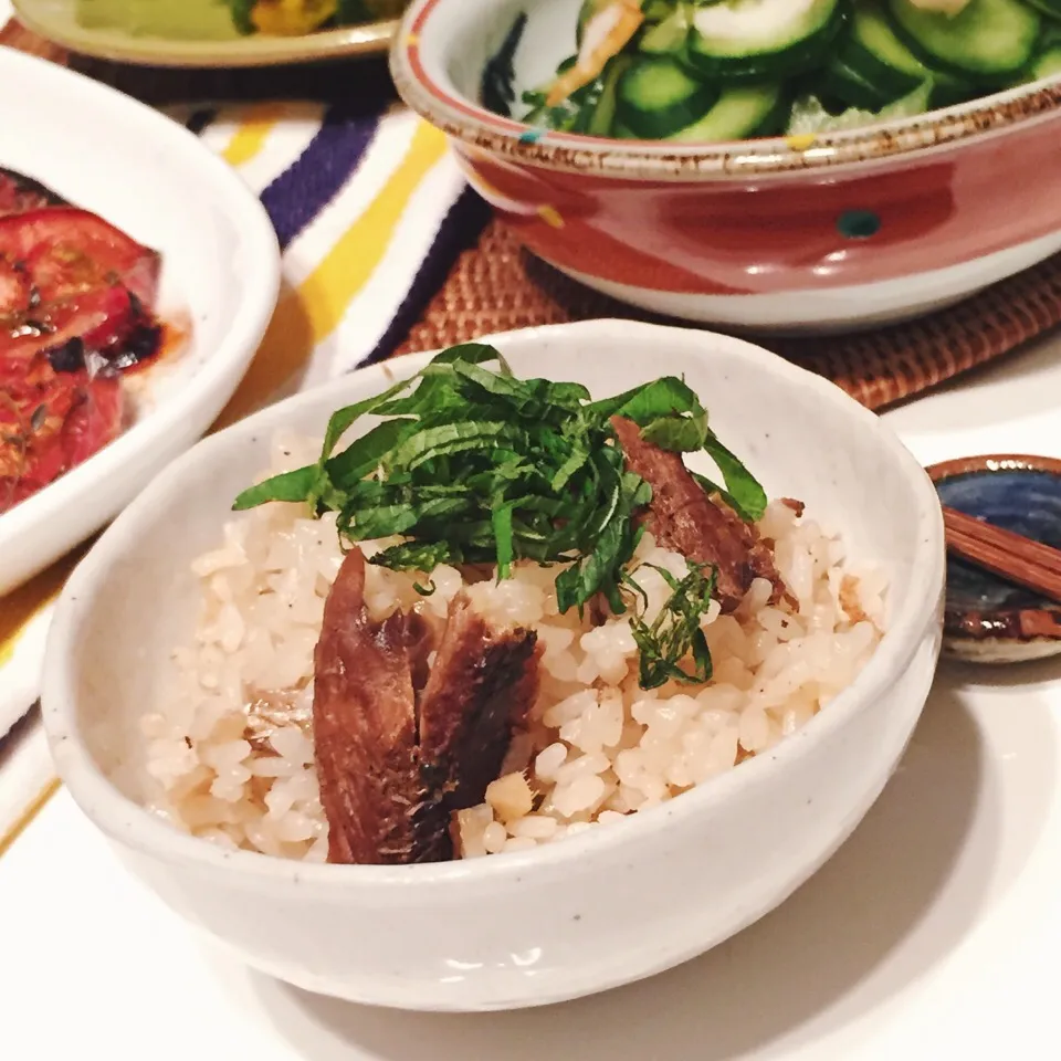 七海さんの！秋刀魚蒲焼缶の炊き込みごはん|麻紀子さん